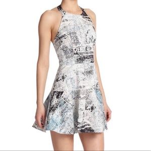 Parker blue and white splatter paint dress